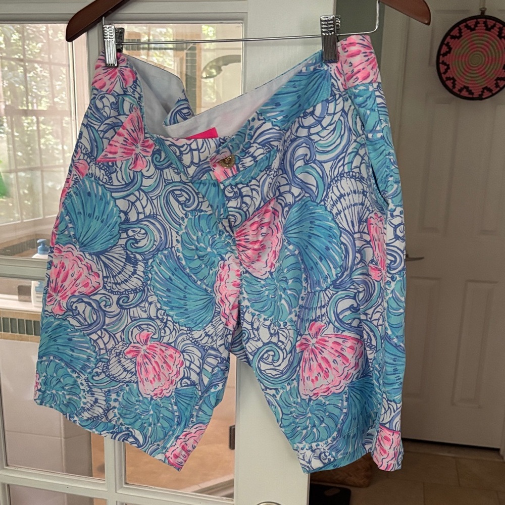 Lilly Pulitzer Pink and Blue Patterned Women's Shorts